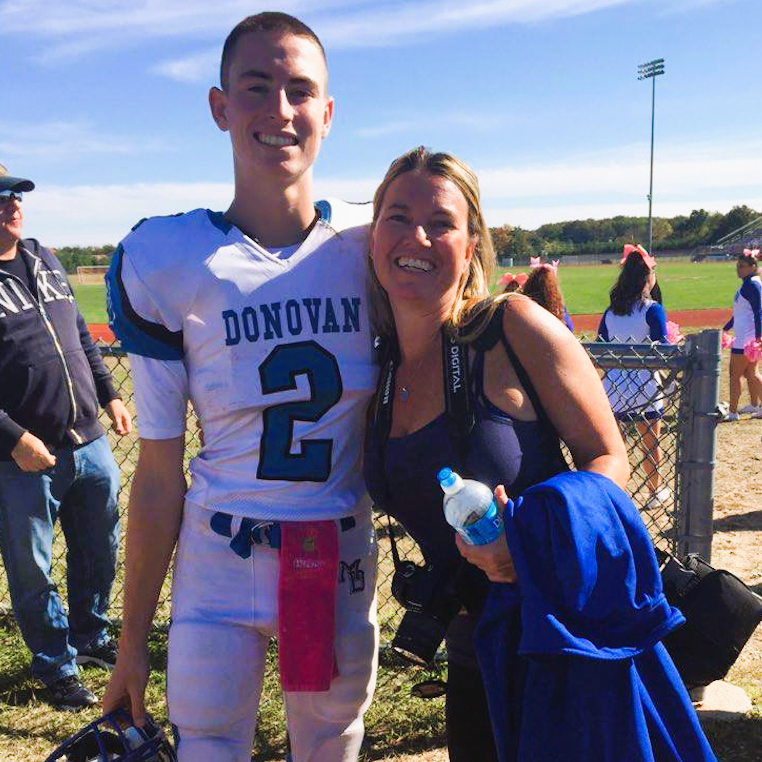 Teddy with his mother, Donna.