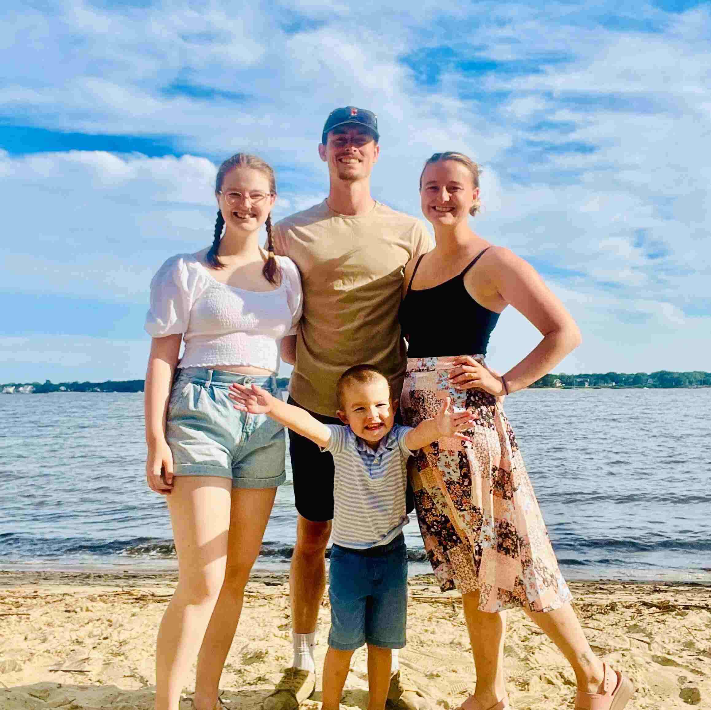 Teddy with his sisters and brother Elliott